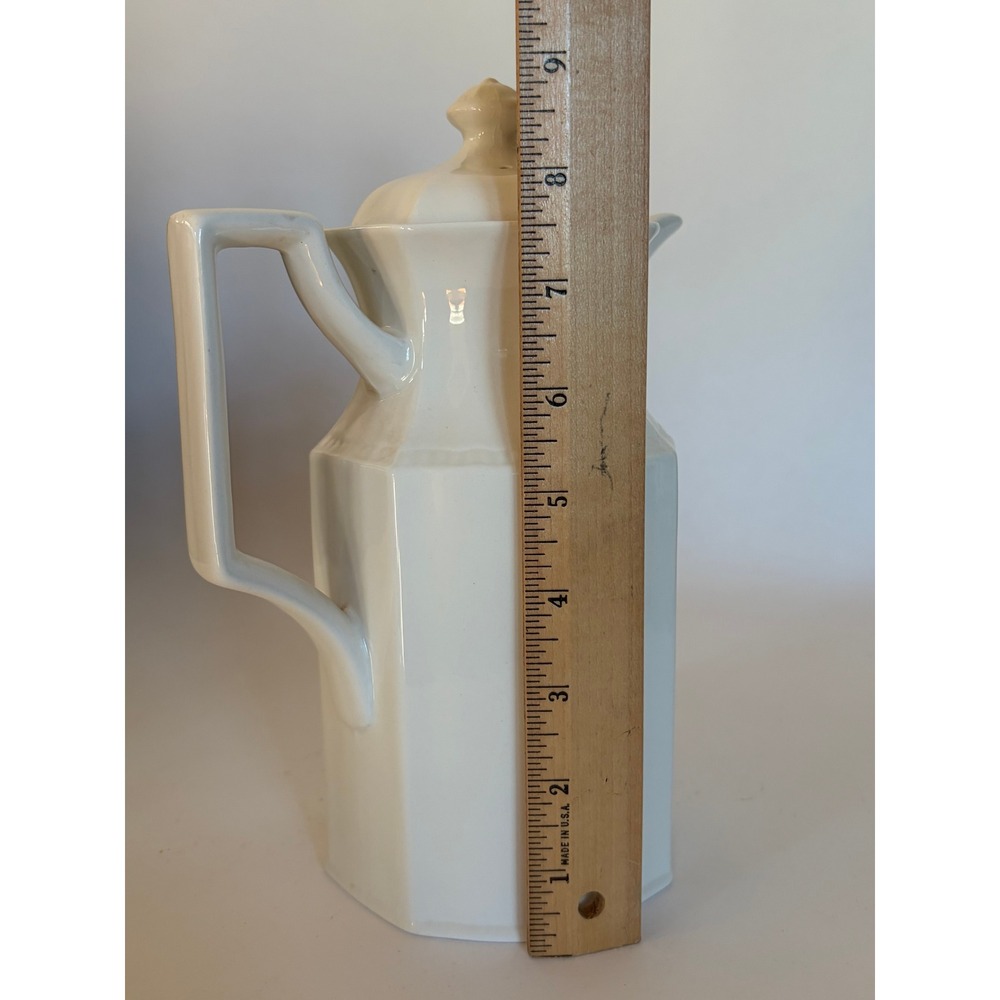 Vintage Kensington Staffordshire Ironestone England Ceramic Coffee Pot Pitcher - Picture 2 of 5